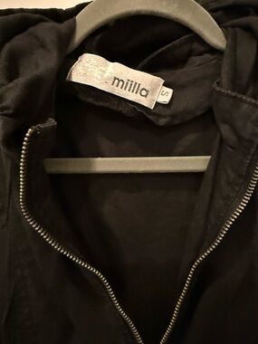 miilla Black Zip-Up Hoodie Jacket